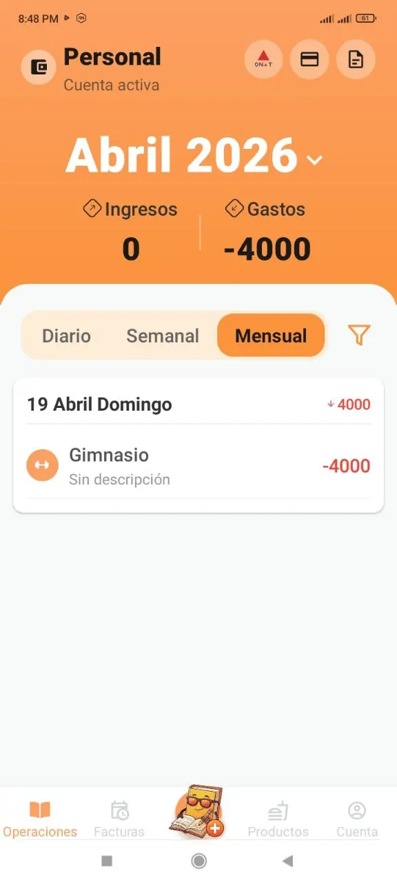 Boton de documentos en la parte superior derecha