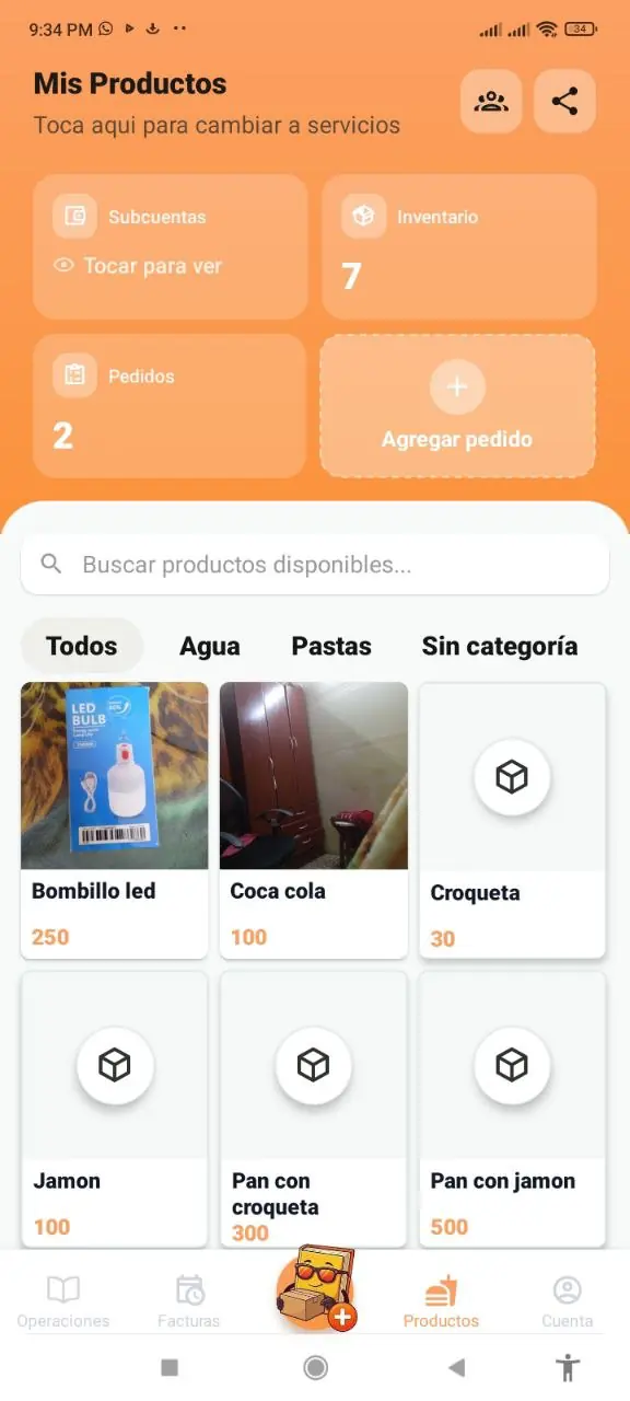 Botón para gestionar catálogos