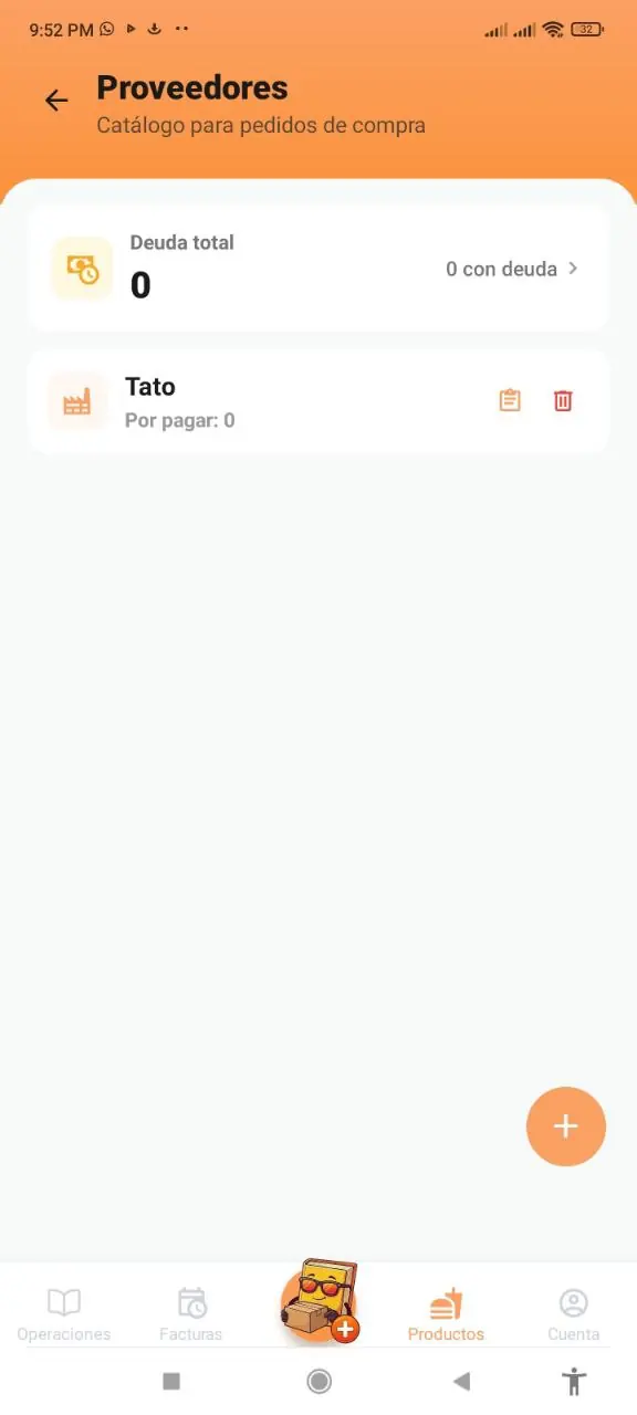 Lista de proveedores